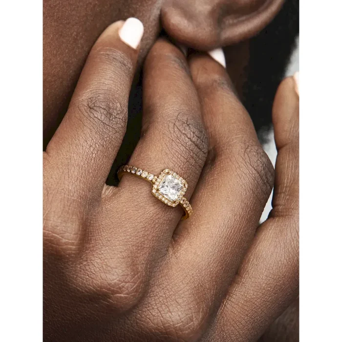 FINAL SALE - Square Sparkle Halo Ring - Image 2