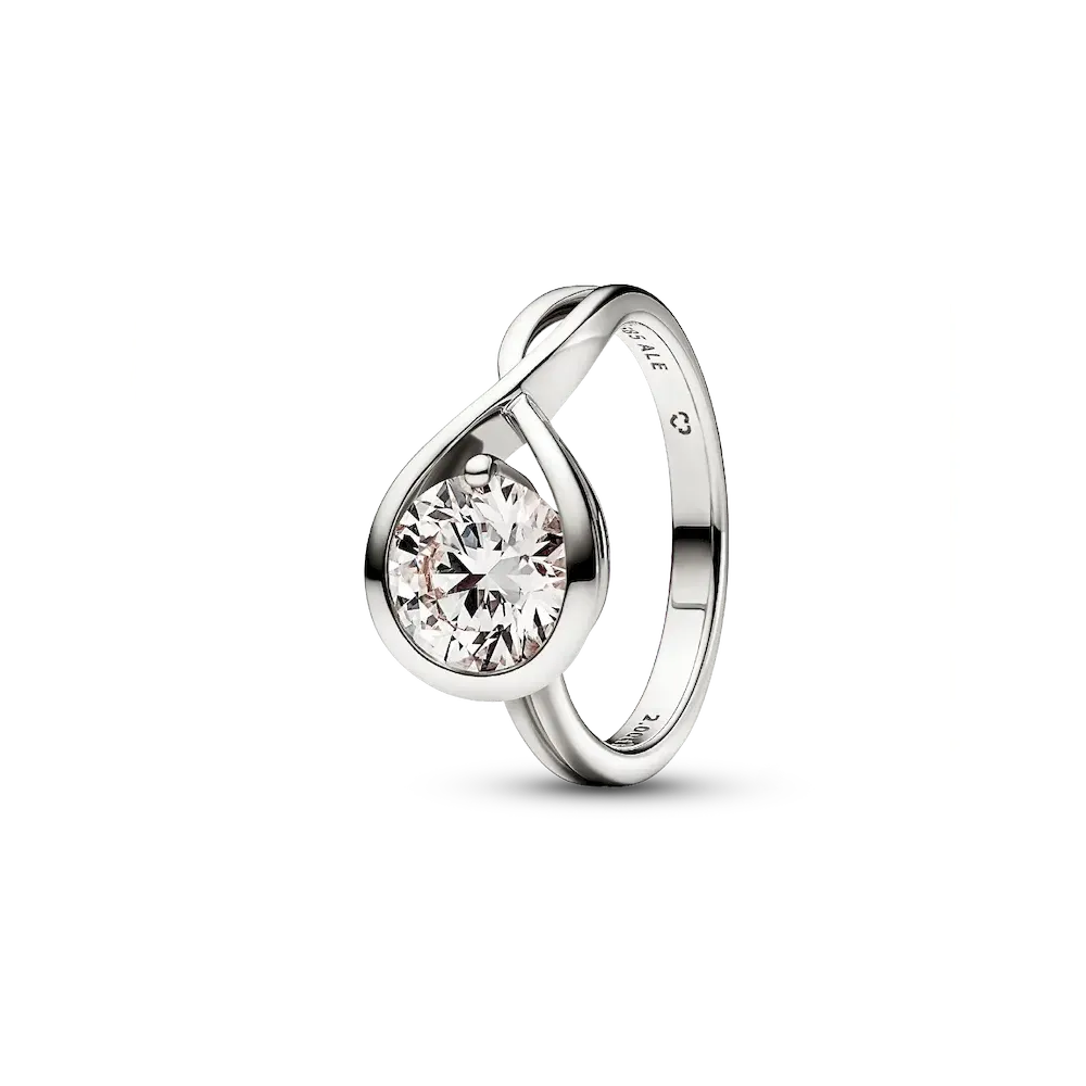 Pandora Infinite 14k White Gold Lab-grown Diamond Ring