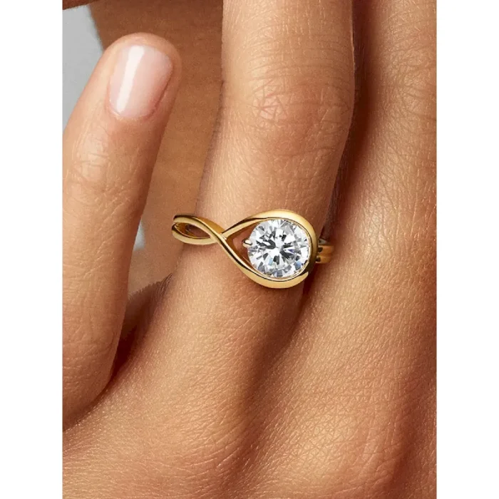 Pandora Infinite 14k Gold Lab-grown Diamond Ring - Image 2