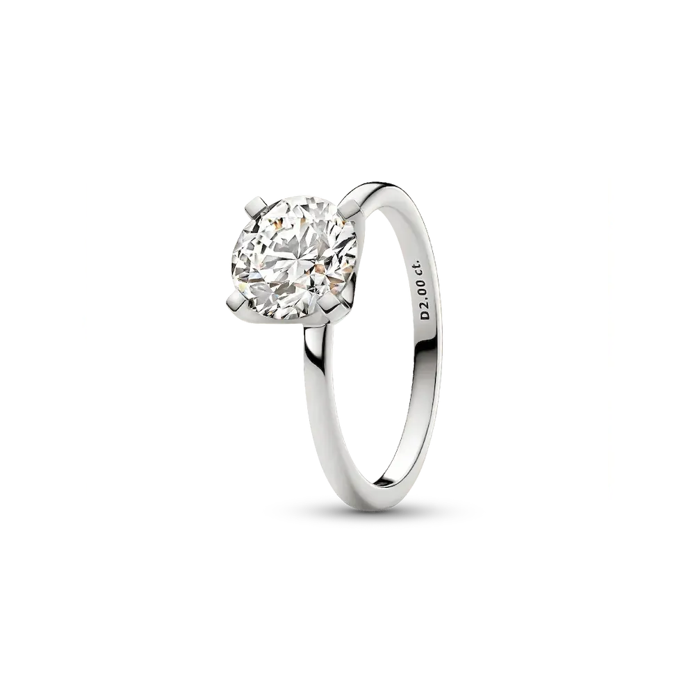 Pandora Era 14k White Gold Lab-grown Diamond Ring