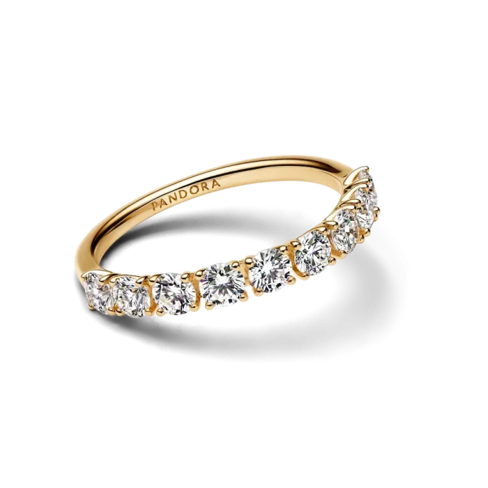 Pandora Era 14k Gold Lab-grown Diamond Half Eternity Band Ring - Image 4