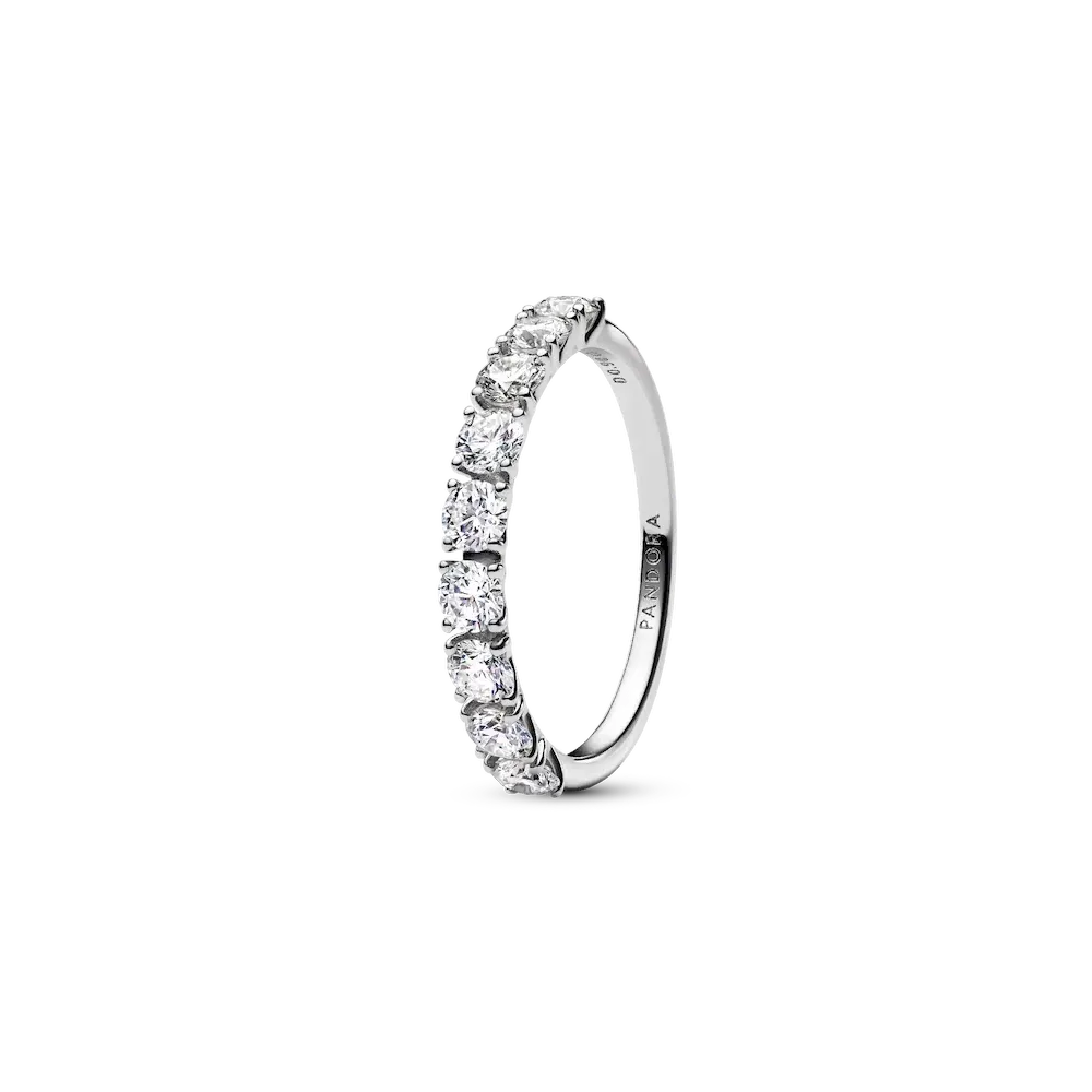 Pandora Era 14k White Gold Lab-grown Diamond Half Eternity Band Ring