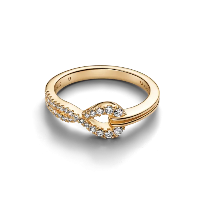 Pandora Infinite Lab-grown Diamond Pavé Double Row Ring - Image 6