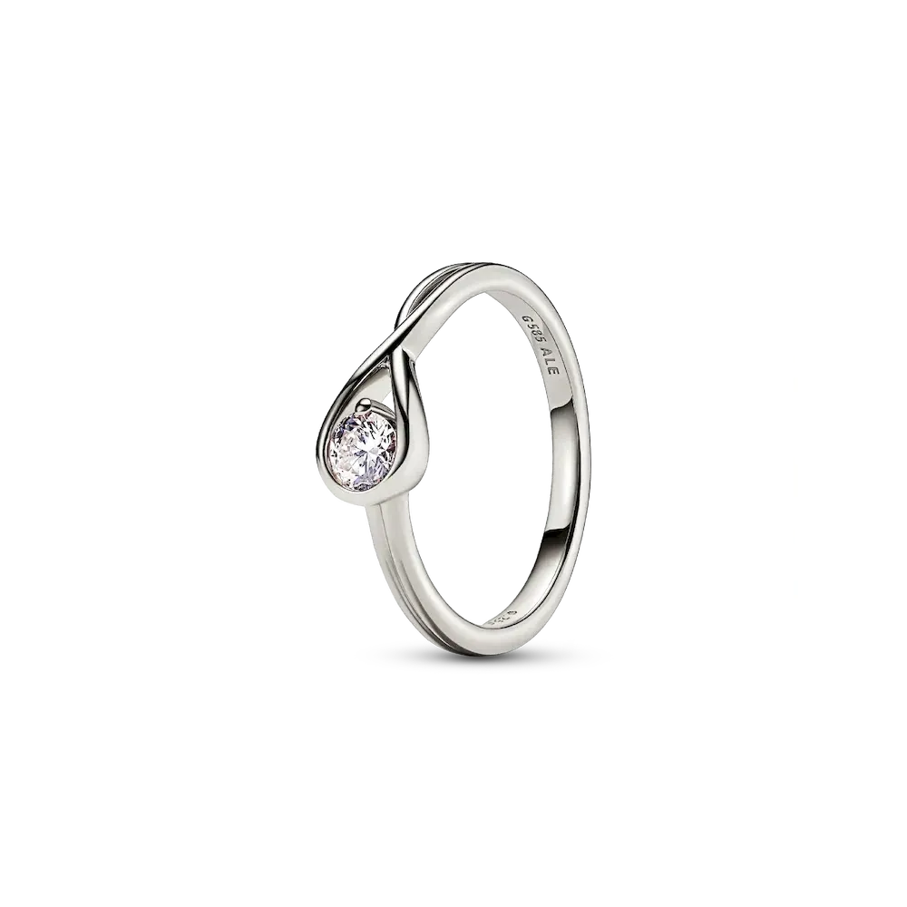 Pandora Infinite 14k White Gold Lab-grown Diamond Ring