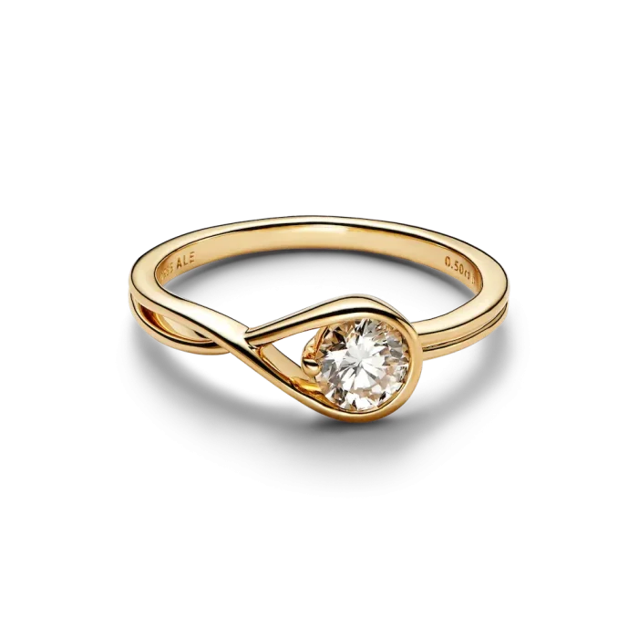 Pandora Infinite 14k Gold Lab-grown Diamond Ring - Image 5