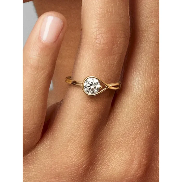 FINAL SALE - Pandora Infinite 14k Gold Lab-grown Diamond Ring - Image 3