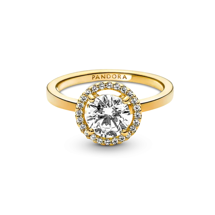Sparkling Round Halo Ring - Image 5