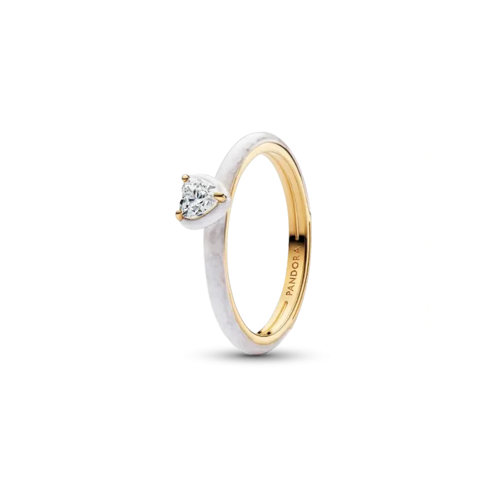 Black & White Chakra Heart Rings Set - Image 3