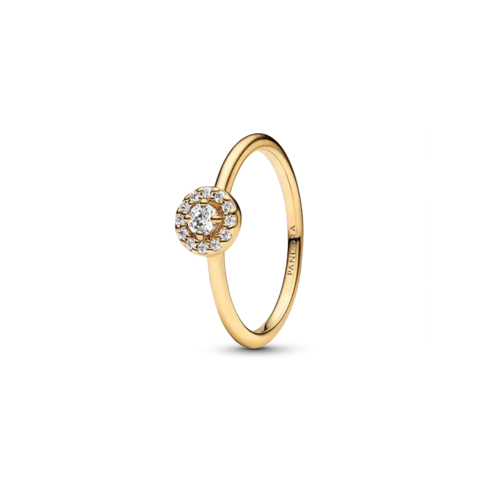 Golden Pave Halo Jewelry Set - Image 3