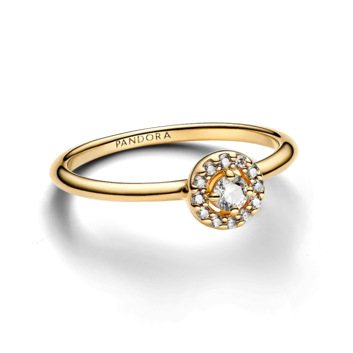 Golden Pave Halo Jewelry Set - Image 10