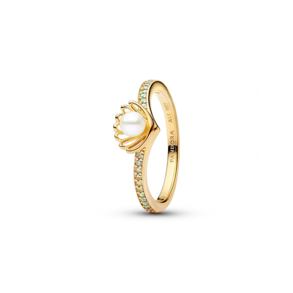 Disney Princess Ariel Shell Treated Freshwater Cultured Pearl Ring