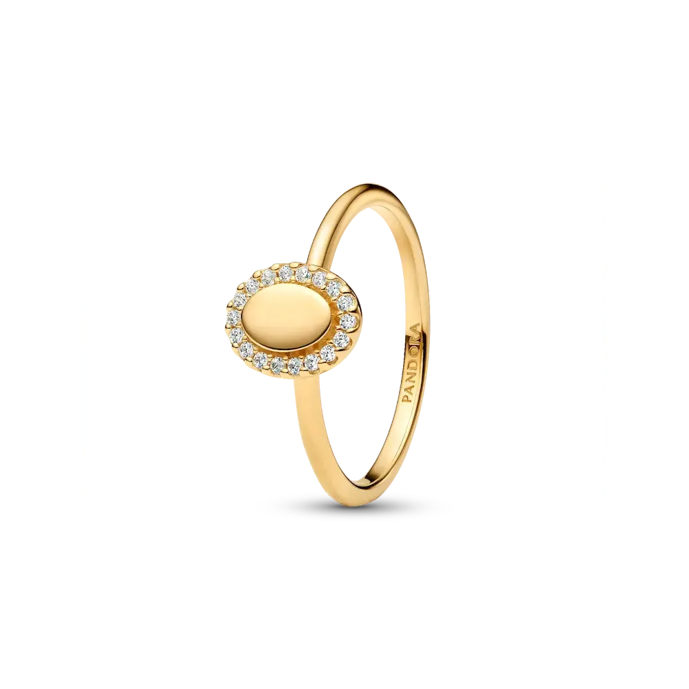 Engravable Oval Halo Ring