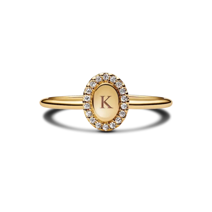 Engravable Oval Halo Ring - Image 5
