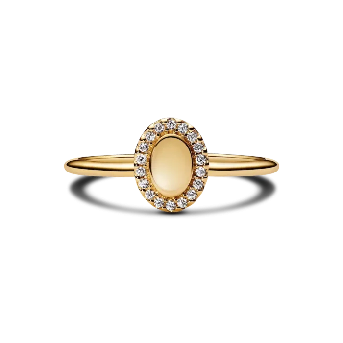 Engravable Oval Halo Ring - Image 8