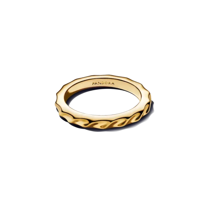 Two-Tone Ripple Effect Ring Set - Image 7