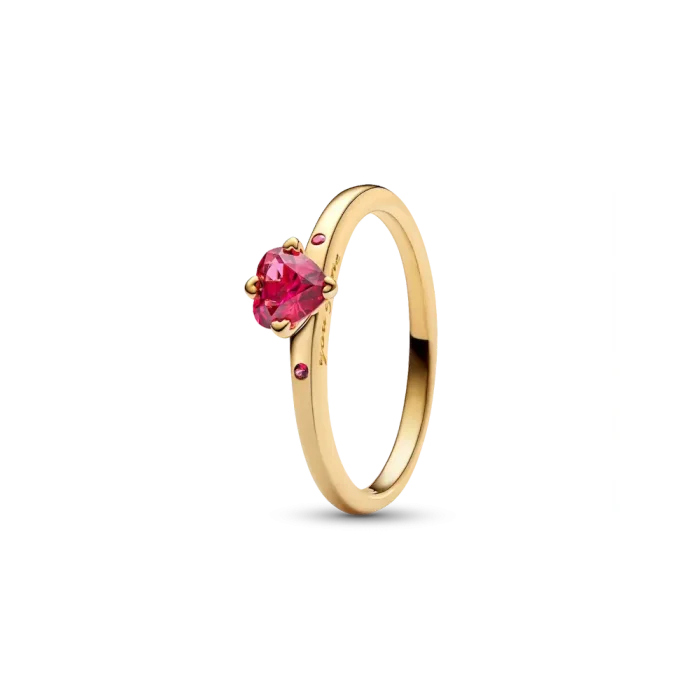 Sparkling Red Heart Ring - Image 2