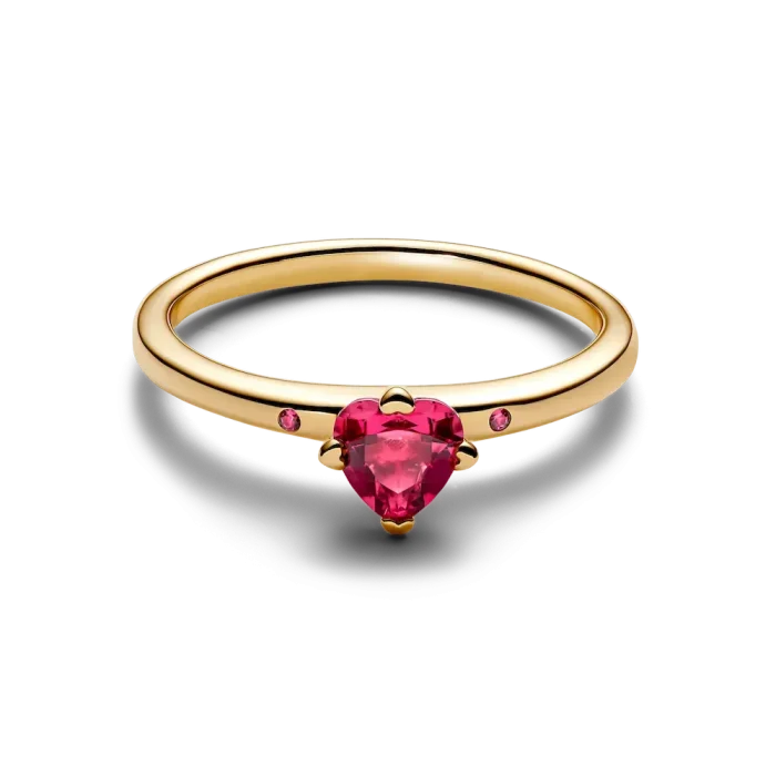 Sparkling Red Heart Ring - Image 6