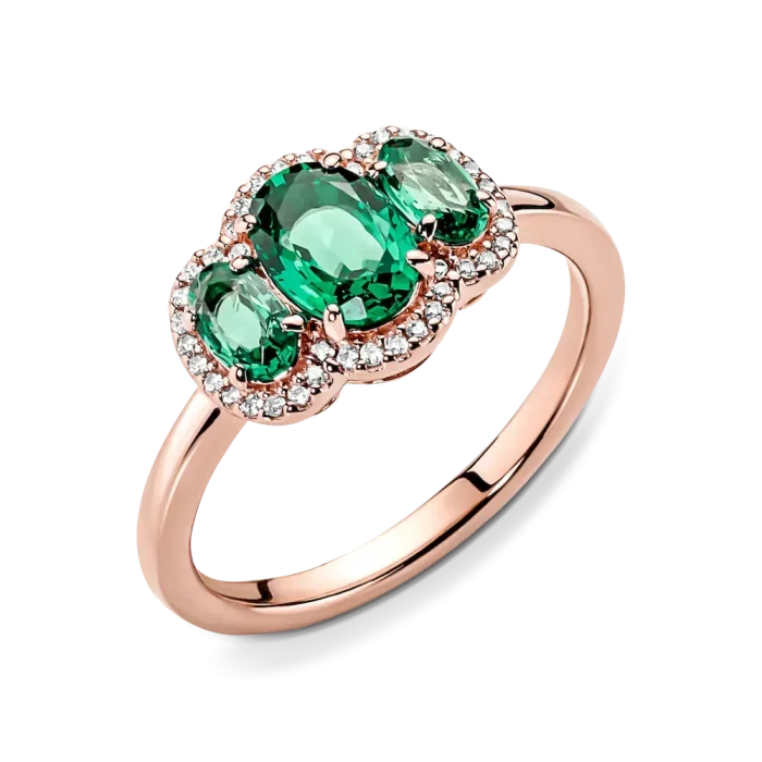 FINAL SALE - Three Stone Vintage Ring - Image 4