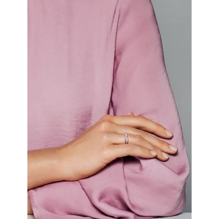 Sparkling Twisted Lines Ring - Image 3