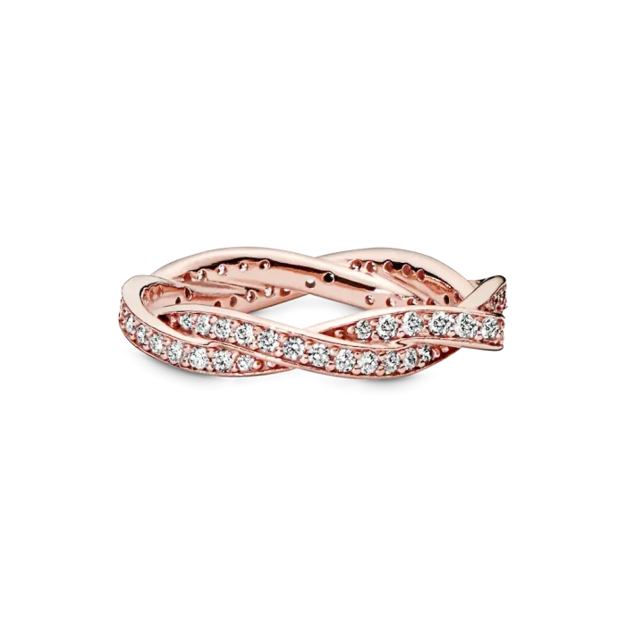 Sparkling Twisted Lines Ring - Image 6