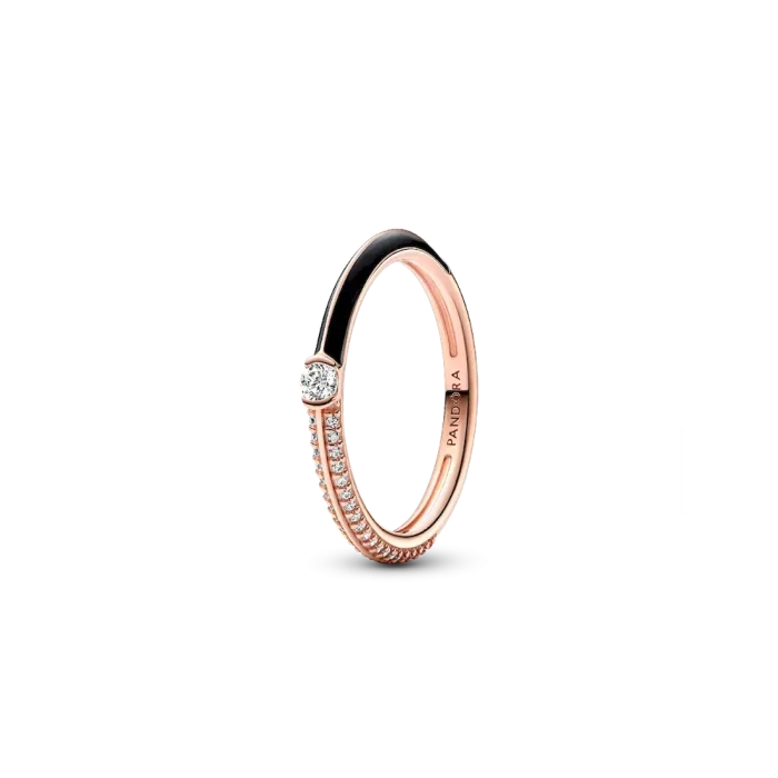 Pandora ME Pavé Red and Black Ring Set - Image 3