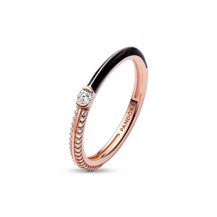 Pandora ME Pavé Red and Black Ring Set - Image 12