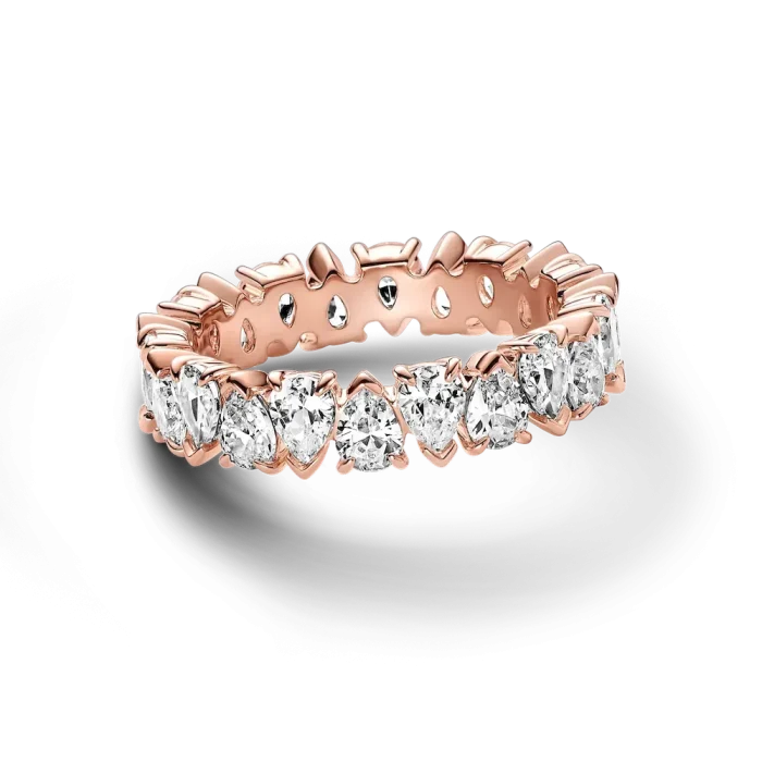 Alternating Sparkling Band Ring - Image 4