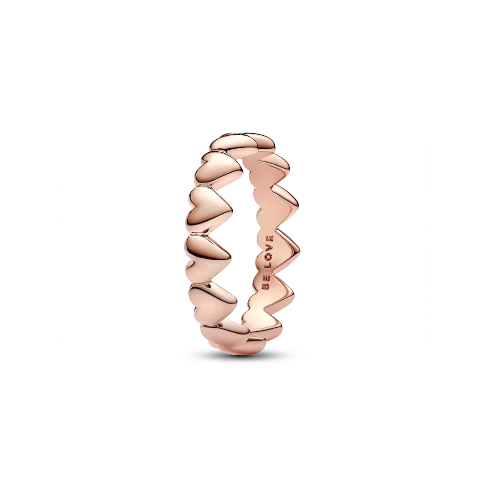 Row of Hearts Ring