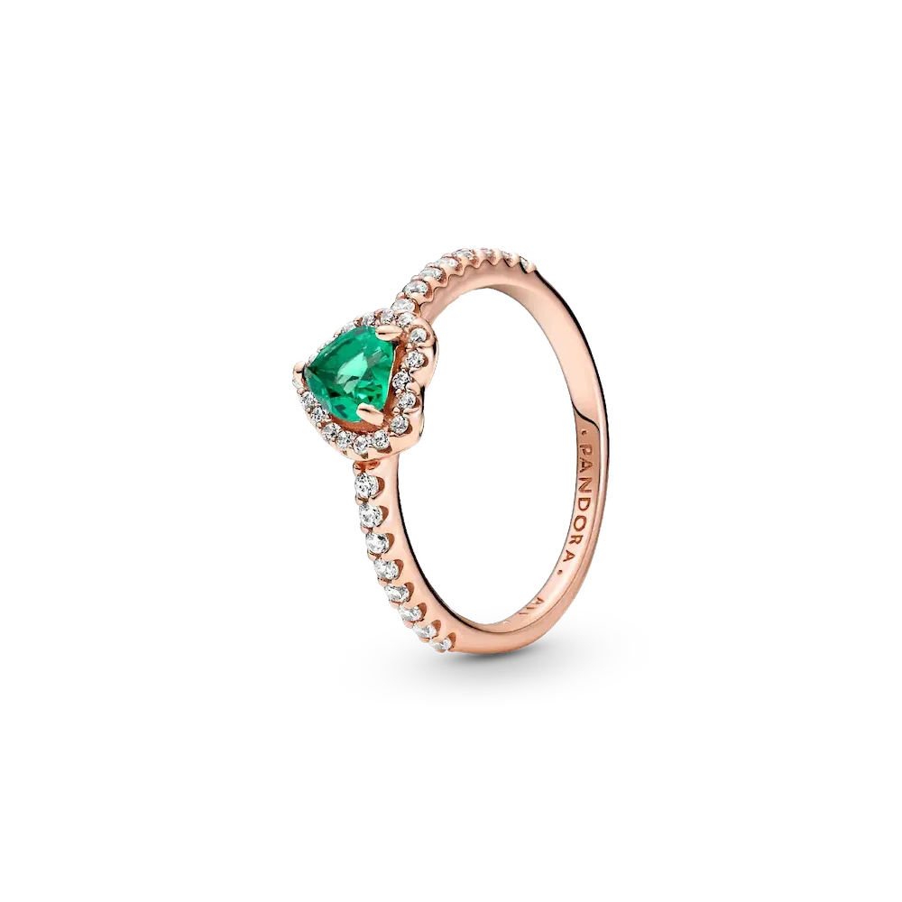 Sparkling Elevated Heart Ring