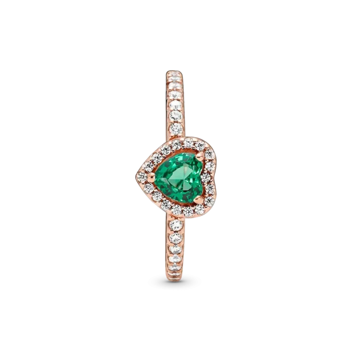 Sparkling Elevated Heart Ring - Image 5