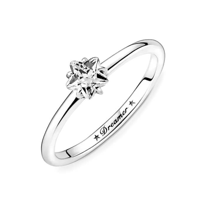 Celestial Sparkling Star Solitaire Ring - Image 4