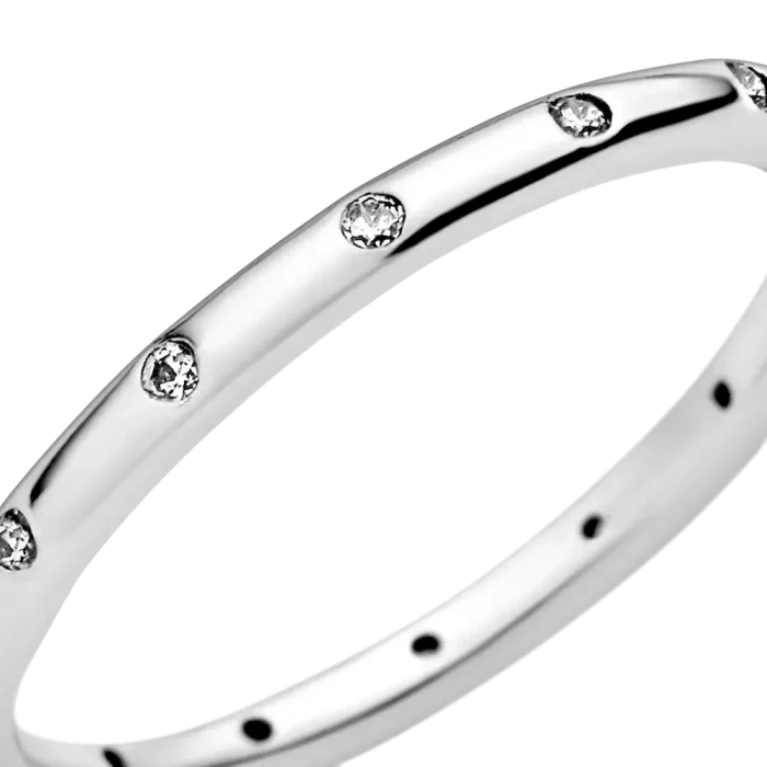 Simple Sparkling Band Ring - Image 5