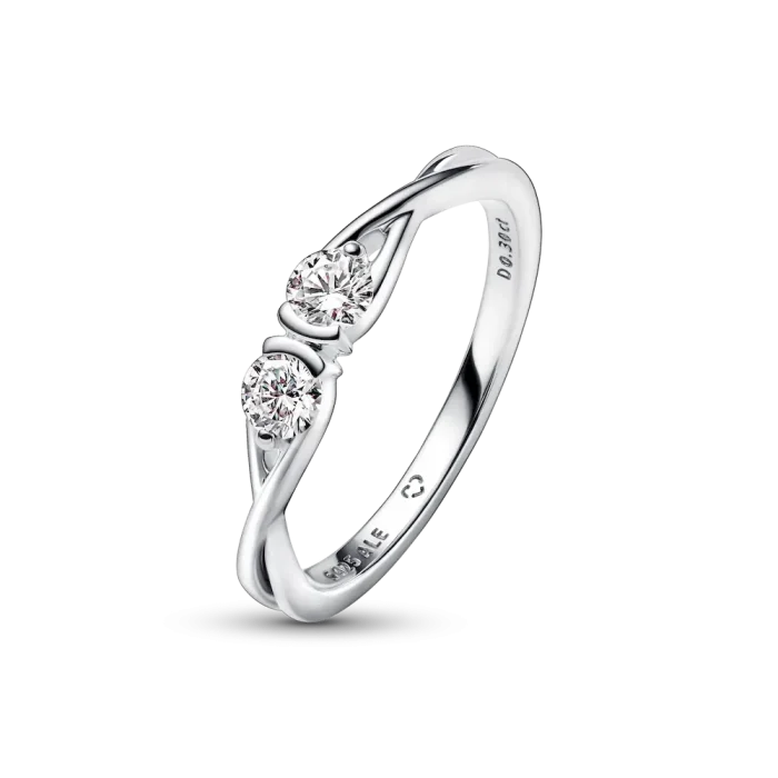 Pandora Infinite Sterling Silver Double-Facing Lab-grown Diamond Ring - Image 8
