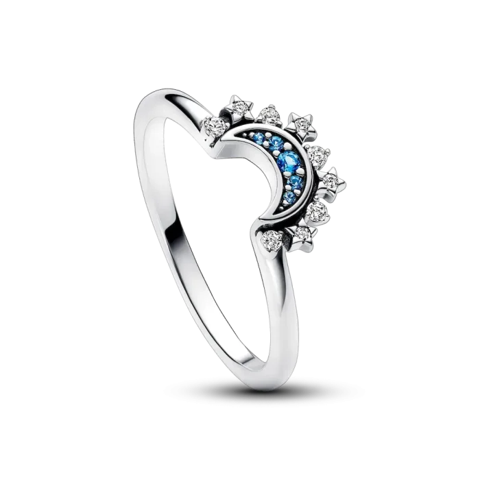 Celestial Sparkling Sun and Moon Ring Set - Image 11