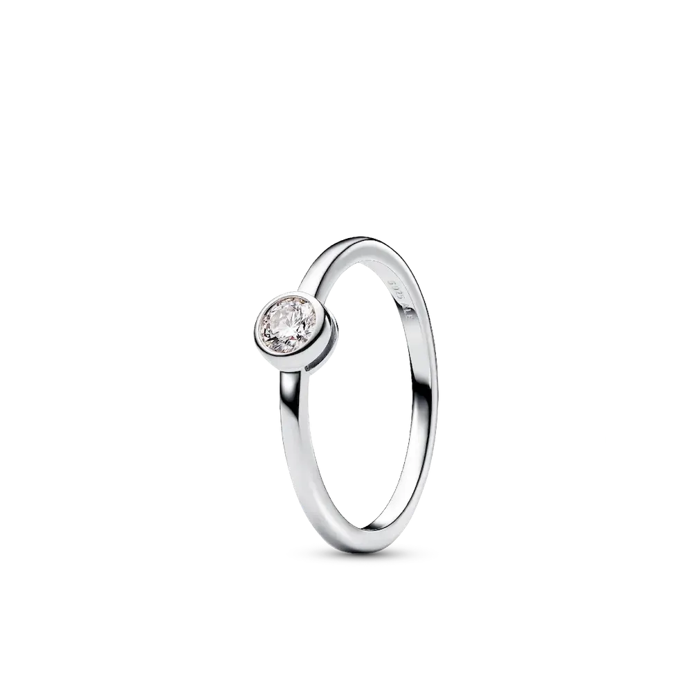 192900C01_RGB.webp Pandora Era Bezel Sterling Silver Lab-grown Diamond Ring - Image 1