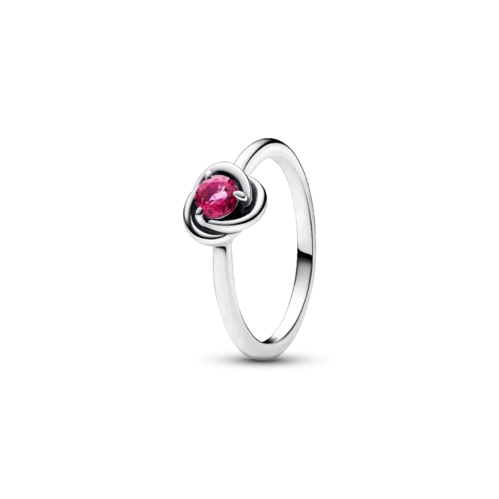 October Pink Eternity Circle Ring - Image 2