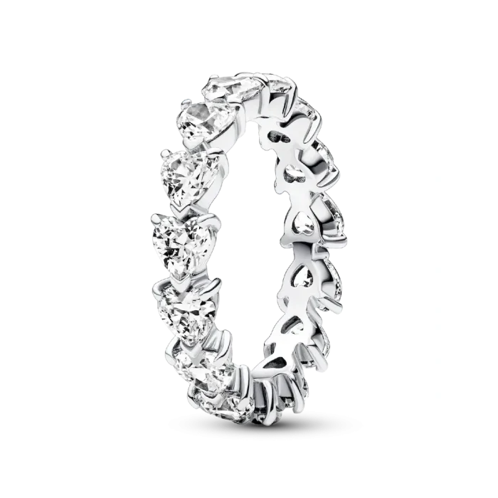 Band of Clear Hearts Ring - Image 2