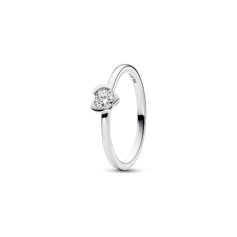 Pandora Talisman Sterling Silver Lab-grown Diamond Heart Ring