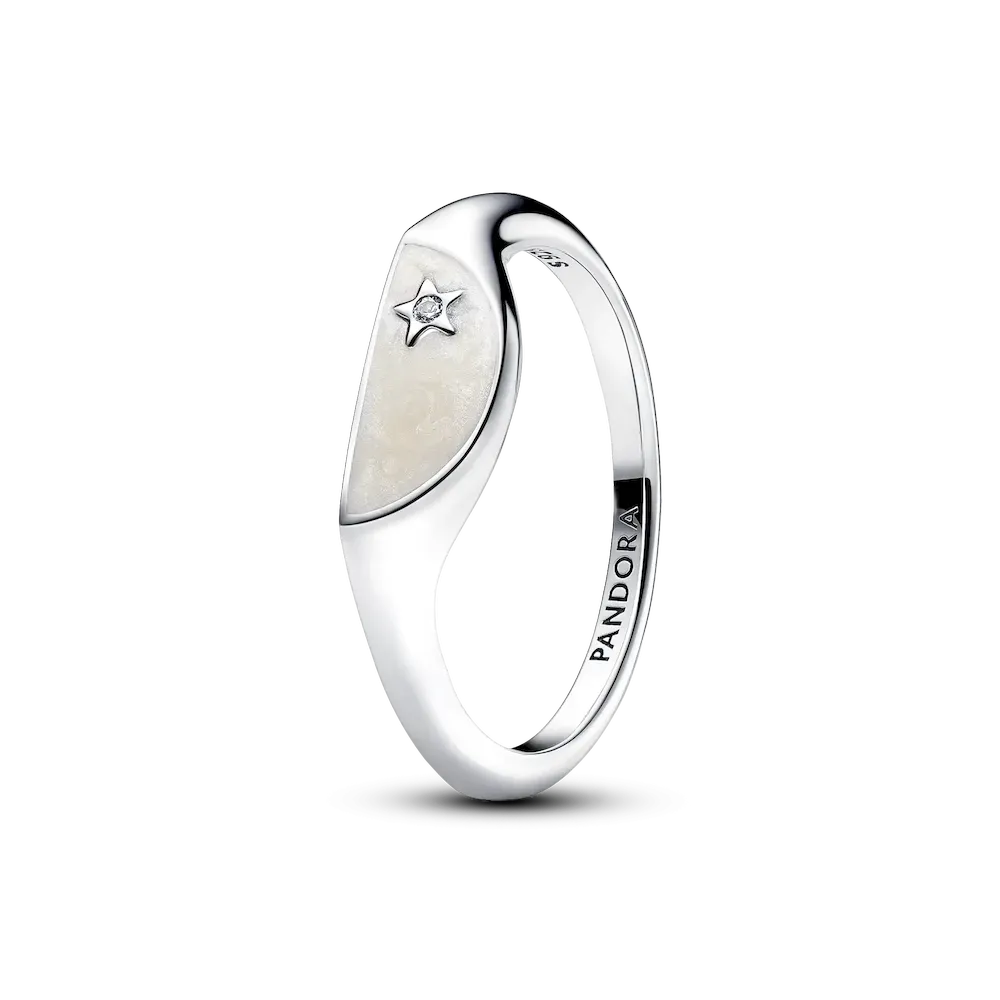 Pandora ME Halved Enamel Signet Ring