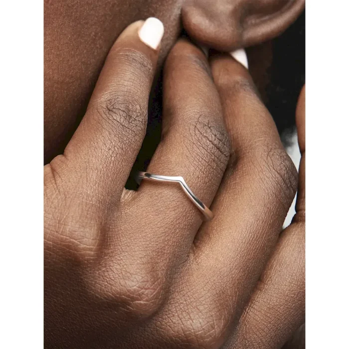 Polished Wishbone Ring - Image 2
