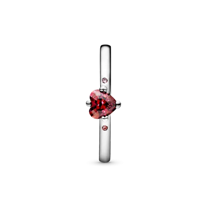 Sparkling Red Heart Ring - Image 4