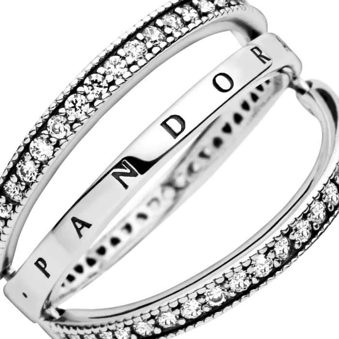 FINAL SALE - Pandora Logo and Hearts Ring - Image 5