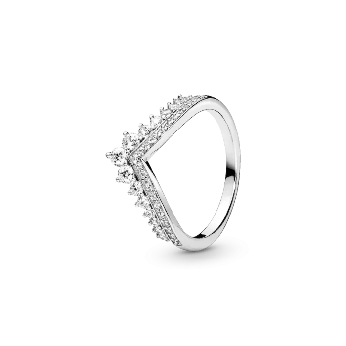 Green Heart Princess Wishbone Stacking Ring Set - Image 3