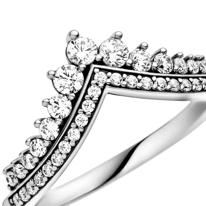 Green Heart Princess Wishbone Stacking Ring Set - Image 12