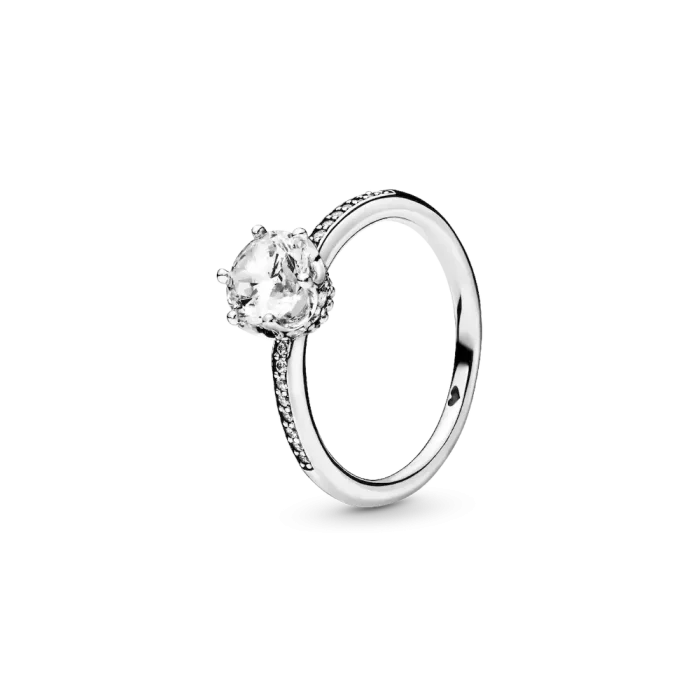 Shimmering Solitaire Wishbone Stacking Ring Set - Image 3