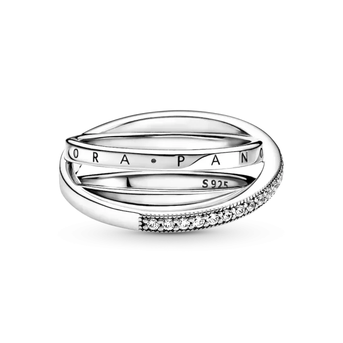 Crossover Pavé Triple Band Ring - Image 5
