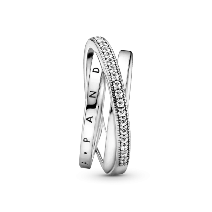 Crossover Pavé Triple Band Ring - Image 4