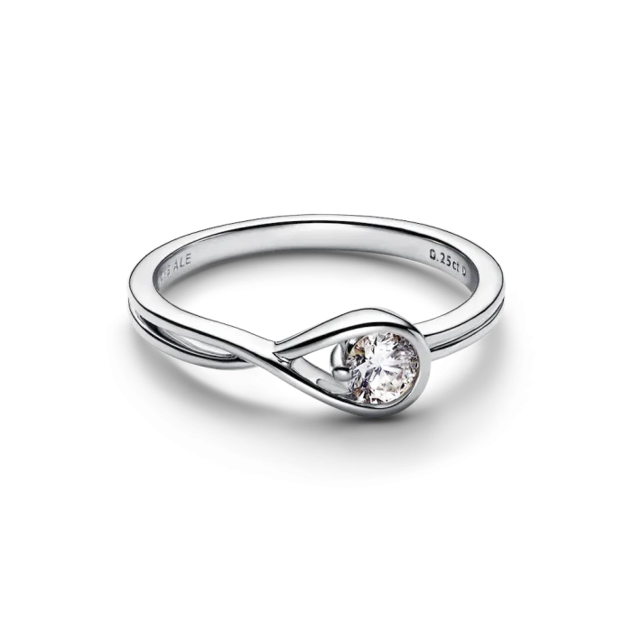 Pandora Infinite Sterling Silver Lab-grown Diamond Ring - Image 5