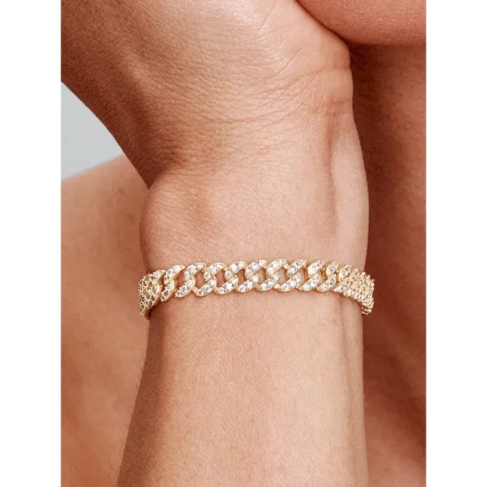Pavé Cuban Chain Bracelet - Image 2