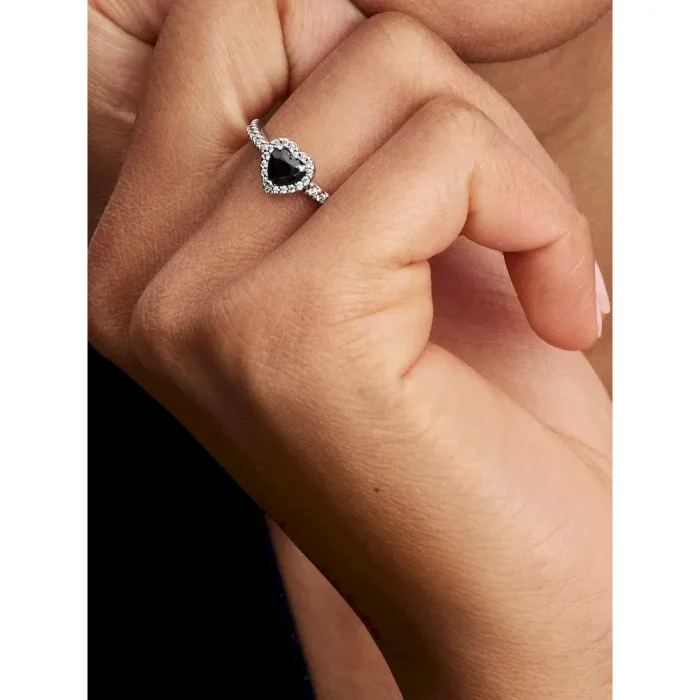 Elevated Black Heart Ring - Image 2